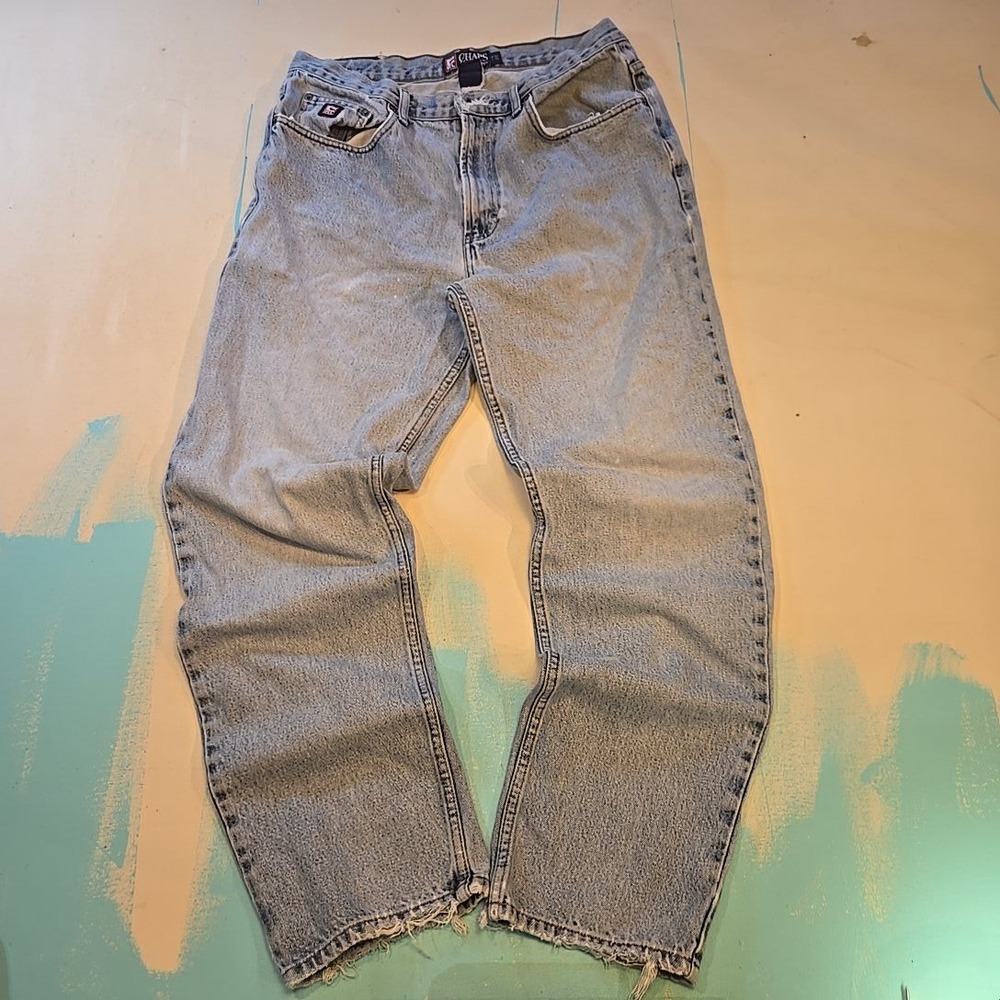 VTG Chaps Ralph Lauren 90s Jeans‎ W34 L32 Thrashed Y2K Baggy Dad Denim USA 34x32